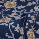 Imperial Floral Vine Deep Teal Luxury Cotton Double Bedsheet for Double Bed with 2 Pillow Covers | Premium Floral Bedding - Image 4