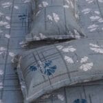 Pastel Green Abstract Ginkgo Luxury Cotton Double Bedsheet for Double Bed with 2 Pillow Covers | Premium Abstract Floral Bedding Sets - Image 2
