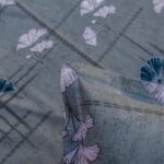 Pastel Green Abstract Ginkgo Luxury Cotton Double Bedsheet for Double Bed with 2 Pillow Covers | Premium Abstract Floral Bedding Sets - Image 3