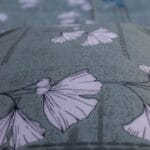 Pastel Green Abstract Ginkgo Luxury Cotton Double Bedsheet for Double Bed with 2 Pillow Covers | Premium Abstract Floral Bedding Sets - Image 4