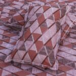 Soft Red Geometric Cotton Double Bedsheet for Double Bed with 2 Pillow Covers | Premium Bedding Sets - Image 2