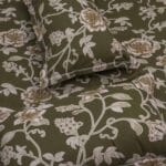 Imperial Floral Vine Bottle Green Luxury Cotton Double Bedsheet for Double Bed with 2 Pillow Covers | Premium Floral Bedding - Image 2