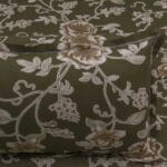 Imperial Floral Vine Bottle Green Luxury Cotton Double Bedsheet for Double Bed with 2 Pillow Covers | Premium Floral Bedding - Image 3
