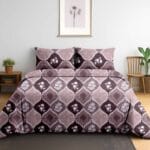 Rose Mosaic Grace Cotton Double Bedsheet for Double Bed with 2 Pillow Covers | Cotton Bedding Collection