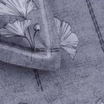 Grey Abstract Ginkgo Luxury Cotton Double Bedsheet for Double Bed with 2 Pillow Covers | Premium Abstract Floral Bedding Sets - Image 3