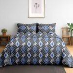 Slate Symphony Aura Cotton Double Bedsheet for Double Bed with 2 Pillow Covers | Premium Double Bed Bedsheet