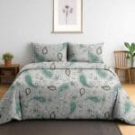 Sage Paisley Prestige Cotton Double Bedsheet for Double Bed with 2 Pillow Covers | Premium Double Bed Bedsheet