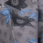 Silver Grey Lotus Luxury Cotton Double Bedsheet for Double Bed with 2 Pillow Covers | Premium Floral Bedding Sets - Image 3