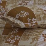 Mustard Geo Floral Luxury Cotton Double Bedsheet for Double Bed with 2 Pillow Covers | Premium Floral Bedding Sets - Image 2