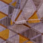 Warm Orange Geometric Cotton Double Bedsheet for Double Bed with 2 Pillow Covers | Premium Bedding Sets - Image 3