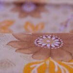 Golden Orange Lotus Luxury Cotton Double Bedsheet for Double Bed with 2 Pillow Covers | Premium Floral Bedding Sets - Image 4