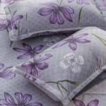 Pastel Cosmos Dream Blue Luxury Cotton Double Bedsheet for Double Bed with 2 Pillow Covers | Premium Floral Bedding - Image 2