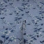 Blue Blossom Meadow Cotton Double Bedsheet for Double Bed with 2 Pillow Covers | Premium Double Bed Bedsheet - Image 3