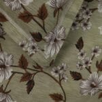Green Blossom Meadow Cotton Double Bedsheet for Double Bed with 2 Pillow Covers | Premium Double Bed Bedsheet - Image 3
