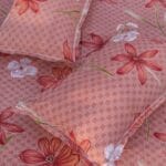 Pastel Cosmos Dream Orange Luxury Cotton Double Bedsheet for Double Bed with 2 Pillow Covers | Premium Floral Bedding - Image 2
