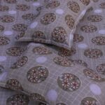 Emerald Garden Circles Cotton Double Bedsheet for Double Bed with 2 Pillow Covers | Premium Double Bed Bedsheet - Image 2