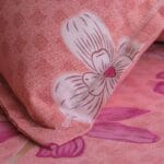 Pastel Cosmos Dream Pink Luxury Cotton Double Bedsheet for Double Bed with 2 Pillow Covers | Premium Floral Bedding - Image 3