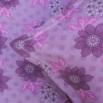 Rosy Pink Lotus Luxury Cotton Double Bedsheet for Double Bed with 2 Pillow Covers | Premium Floral Bedding Sets - Image 3