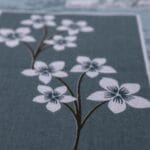 Turquoise Geo Floral Luxury Cotton Double Bedsheet for Double Bed with 2 Pillow Covers | Premium Floral Bedding Sets - Image 5
