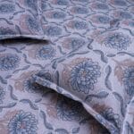 Serene Blossom Mist Blue Floral Cotton Double Bedsheet with 2 Pillow Covers | Queen Size Bedding Set - Image 2