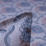 Serene Blossom Mist Blue Floral Cotton Double Bedsheet with 2 Pillow Covers | Queen Size Bedding Set - Image 3
