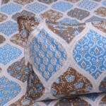 Maroon Blue Boho Floral Cotton Double Bedsheet for Double Bed with 2 Pillow Covers | Premium Bedding Sets - Image 5