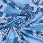 Sapphire Wave Abstract Cotton Double Bedsheet for Double Bed with 2 Pillow Covers | Premium Double Bed Bedsheet - Image 3