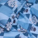 Sapphire Wave Abstract Cotton Double Bedsheet for Double Bed with 2 Pillow Covers | Premium Double Bed Bedsheet - Image 4