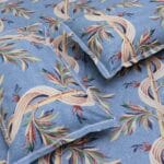 Serene Blue Bamboo Cotton Double Bedsheet for Double Bed with 2 Pillow Covers | Premium Bedding Sets - Image 6