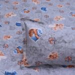 Grey Abstract Leaf Cotton Double Bedsheet for Double Bed with 2 Pillow Covers | Premium Bedding Sets - Image 2