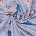Grey Abstract Leaf Cotton Double Bedsheet for Double Bed with 2 Pillow Covers | Premium Bedding Sets - Image 4