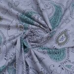 Sage Paisley Prestige Cotton Double Bedsheet for Double Bed with 2 Pillow Covers | Premium Double Bed Bedsheet - Image 3