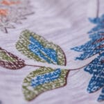Grey Orange Floral Vine Cotton Double Bedsheet for Double Bed with 2 Pillow Covers | Premium Floral Bedding Sets - Image 3