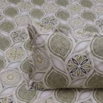 Light Green Abstract Mandala Cotton Double Bedsheet for Double Bed with 2 Pillow Covers | Premium Bedding Sets - Image 3