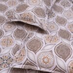 Light Orange Abstract Mandala Cotton Double Bedsheet for Double Bed with 2 Pillow Covers | Premium Bedding Sets - Image 2