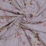 Light Orange Spring Floral Cotton Double Bedsheet for Double Bed with 2 Pillow Covers | Premium Floral Bedding Sets - Image 4