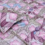 Pink Brown Boho Patchwork Cotton Double Bedsheet for Double Bed with 2 Pillow Covers | Premium Bohemian Bedding Sets - Image 2